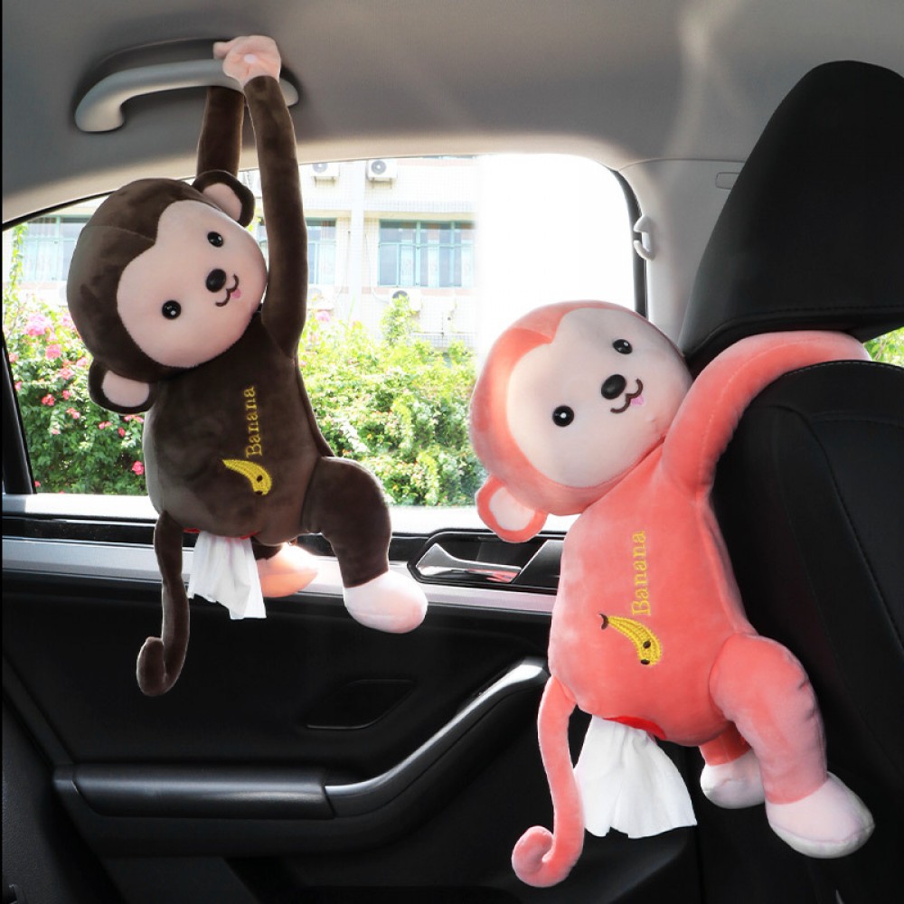Car Creative Cute Butt Monkey Tissue Bag Hanging Home Bedroom Living Room Tissue Pumping Car Universal Tissue Bag