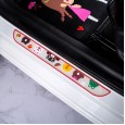 Car door sill strip anti-stepping universal pedal decoration strip carbon fiber pattern bumper door side anti-collision sticker