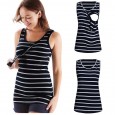 Breastfeeding sleeveless striped T-shirt