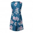 Maternity Wear Sleeveless Printed Dress Nursing Wear