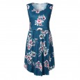 Maternity Wear Sleeveless Printed Dress Nursing Wear