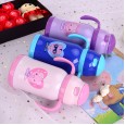Piggy new dual-use children's insulation straw cup baby with handle change strap stainless steel insulated bottle water cup