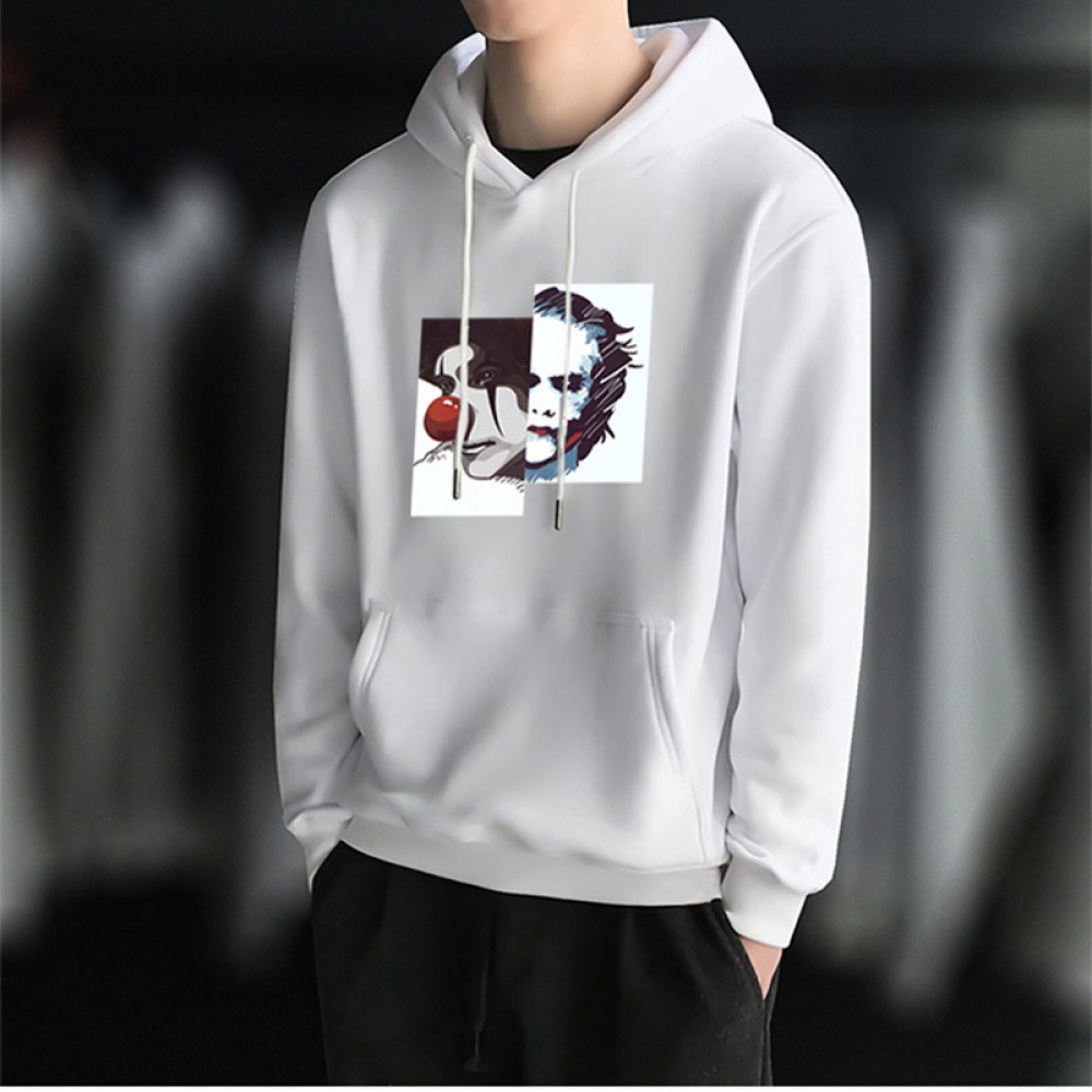 65% cotton a variety of choices for men's white T-shirts in autumn and winter tide brand long-sleeved men's sweater loose