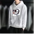 65% cotton a variety of choices for men's white T-shirts in autumn and winter tide brand long-sleeved men's sweater loose