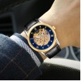 Wallace watch men's automatic mechanical watch waterproof double-sided hollow luminous steel belt fashion trend watch men