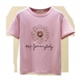 Summer new beaded round neck small daisy short-sleeved T-shirt women's bottoming shirt white ride on top tide