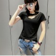 Spring and summer new sexy t-shirt women's short-sleeved shirt fashion half-sleeved tide