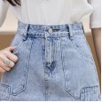 Skirt women's summer new denim short skirt high waist was thin package hip skirt Slim wild a-line skirt tide
