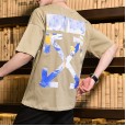 Summer trend men's loose and handsome short-sleeved youth T-shirt new