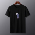 Summer casual fashion men's round neck T-shirt new short-sleeved top comfortable fashion embroidered