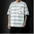 Spring new casual short-sleeved T-shirt youth popular comfortable fashion casual style stripes