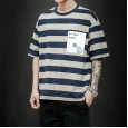Spring new casual short-sleeved T-shirt youth popular comfortable fashion casual style stripes