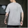 Summer new style-round neck short sleeve t-shirt men trend summer tide brand loose cotton