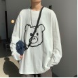 Spring and summer new bear long-sleeved T-shirt 