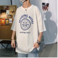 Printed T-shirt men's plus size fashion trend loose plus size summer short sleeve