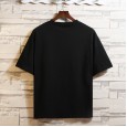 Summer new casual short-sleeved men's loose letter printing large size fashion