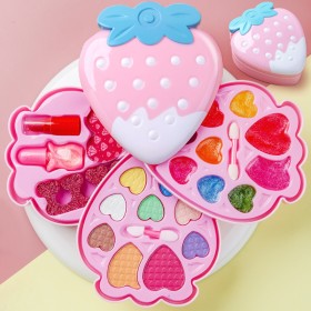 Children makeup cosmetics princess set safety lipstick nail polish stage performance girl toy
