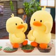 Little yellow duck plush toy dancing little yellow duck doll pillow