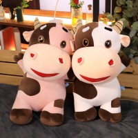 New cow plush toy doll creative cartoon cute pet cow doll birthday gift happy cow pillow