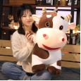 New cow plush toy doll creative cartoon cute pet cow doll birthday gift happy cow pillow