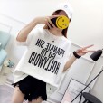 Summer new printed ladies tops MM large size women's students loose short-sleeved t-shirt women