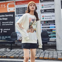 Fine cotton cat sweater women loose long-sleeved spring new women's cute fresh women's tops