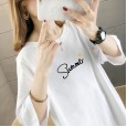 Summer new large size women's long-sleeved short-sleeved cotton loose t-shirt female bf style female top