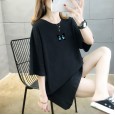 Fine cotton round neck short-sleeved t-shirt female summer  